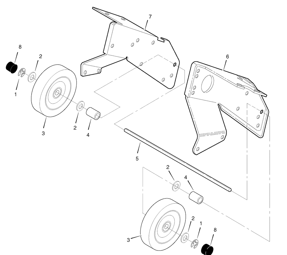 Wheel Group (1740273) Diagram and Parts List for 621502X37NA-521SSE 2006 Briggs and Stratton Snow Blower